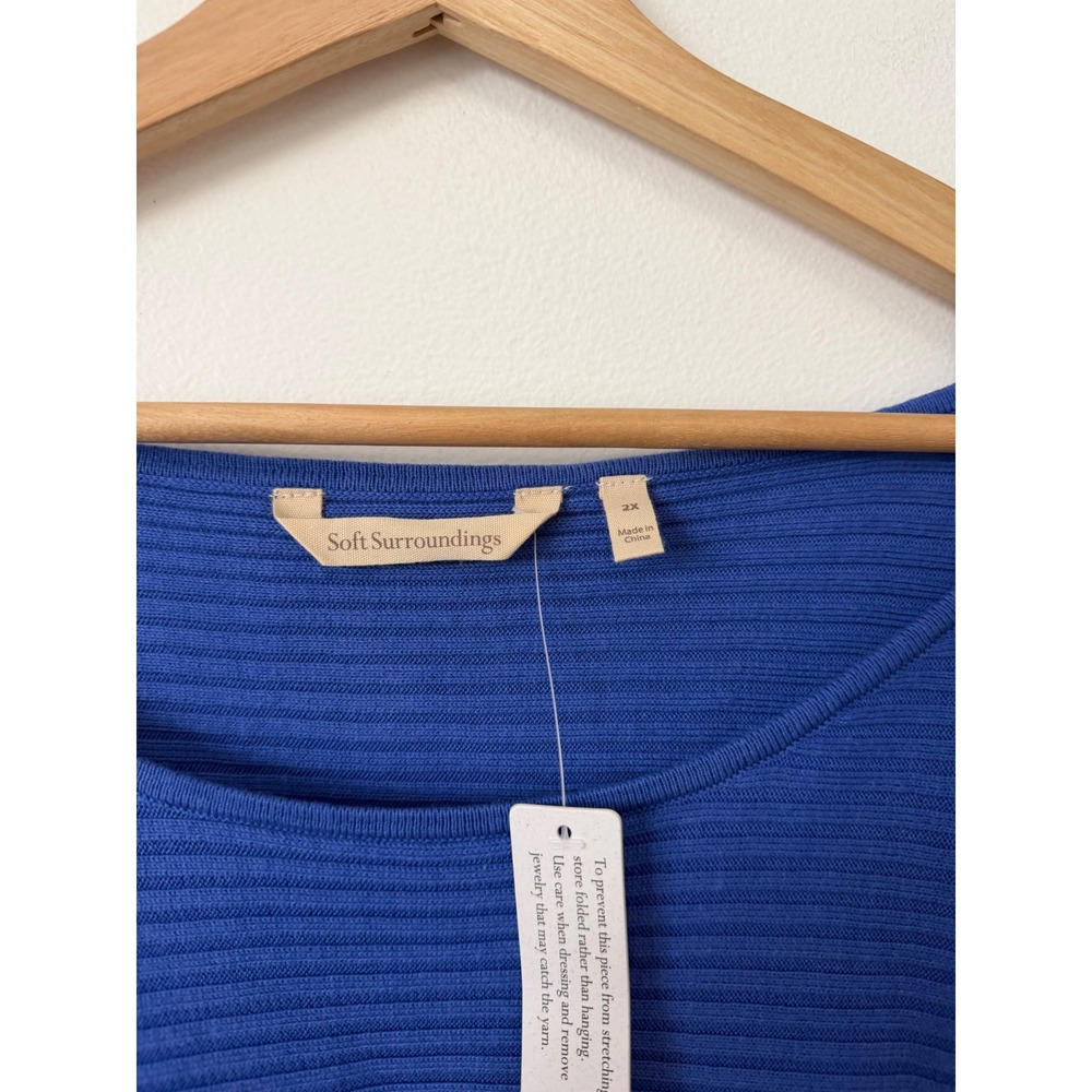 Women's Soft Surroundings Knit Sweater – Blue – Size 2X – NWT - Picture 2 of 3